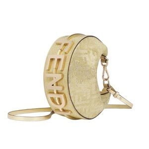 Fendi Fendigraphy Logo Lettering Mini Hobo Bag